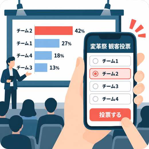 スマートフォンから投票するイメージ
